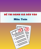 Đề thi đánh giá đầu vào Đại học môn Toán năm 2023
