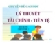 Bài giảng chuyên đề Tổng quan về tài chính - tiền tệ ( GS Bình Minh)