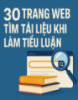 Tài liệu 30 Trang Web Tìm Tài Liệu Tiểu Luận: Bí Quyết Nghiên Cứu