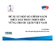 Tài liệu Đề xuất một số chính sách thúc đẩy phát triển bền vững cho du lịch Việt Nam