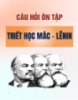 Câu hỏi ôn tập Triết học Mác-Lênin