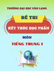 Đề thi kết thúc học phần học kì 2 môn Tiếng Trung 1 năm 2024-2025 có đáp án (Đề 2)