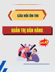 Tài liệu Câu hỏi ôn thi Quản trị bán hàng